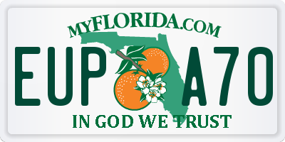 FL license plate EUPA70