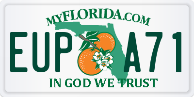 FL license plate EUPA71