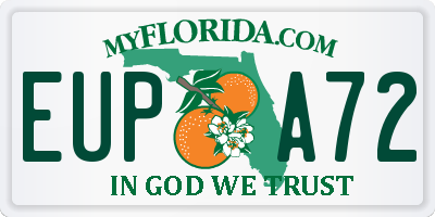 FL license plate EUPA72