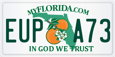 FL license plate EUPA73