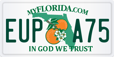 FL license plate EUPA75