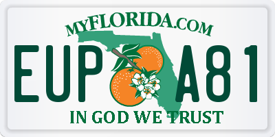 FL license plate EUPA81
