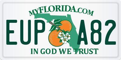 FL license plate EUPA82