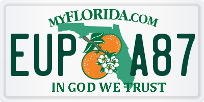 FL license plate EUPA87