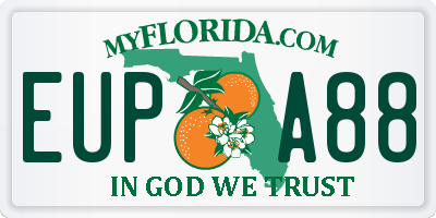 FL license plate EUPA88