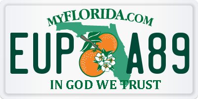 FL license plate EUPA89