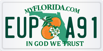 FL license plate EUPA91