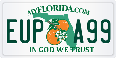 FL license plate EUPA99
