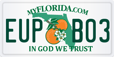 FL license plate EUPB03