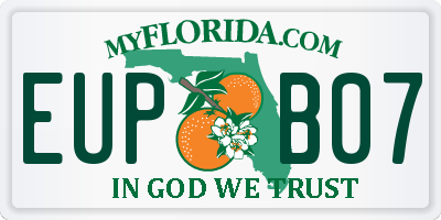FL license plate EUPB07