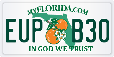 FL license plate EUPB30