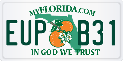 FL license plate EUPB31