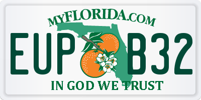 FL license plate EUPB32