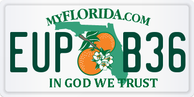 FL license plate EUPB36