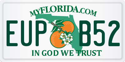 FL license plate EUPB52