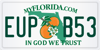 FL license plate EUPB53
