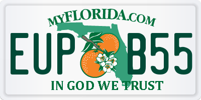 FL license plate EUPB55
