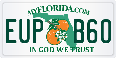 FL license plate EUPB60
