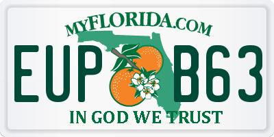 FL license plate EUPB63