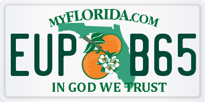 FL license plate EUPB65