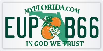 FL license plate EUPB66