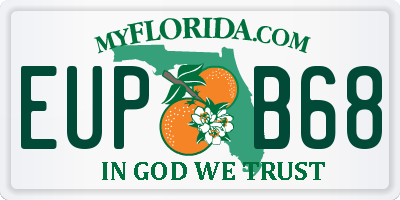 FL license plate EUPB68