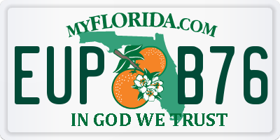 FL license plate EUPB76