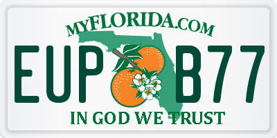 FL license plate EUPB77