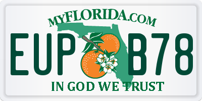 FL license plate EUPB78