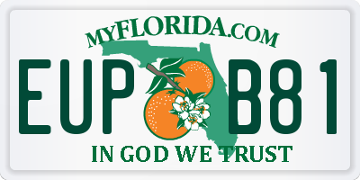 FL license plate EUPB81