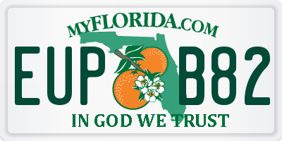 FL license plate EUPB82