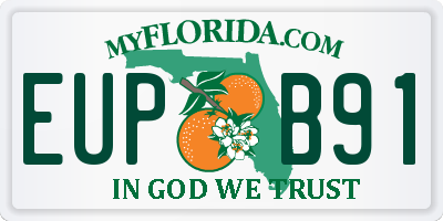 FL license plate EUPB91