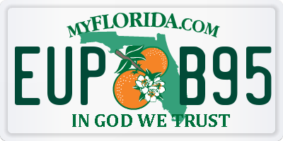 FL license plate EUPB95
