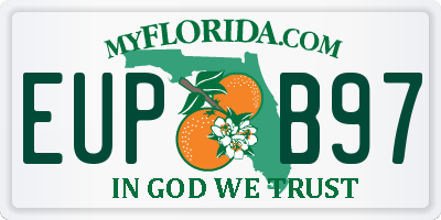 FL license plate EUPB97