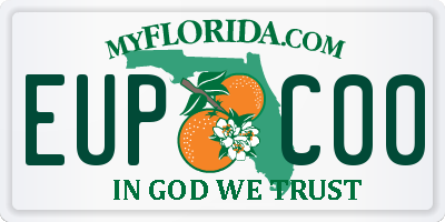 FL license plate EUPC00