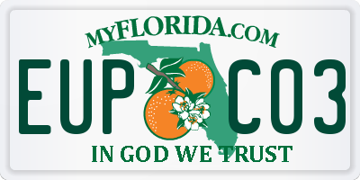 FL license plate EUPC03