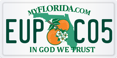 FL license plate EUPC05