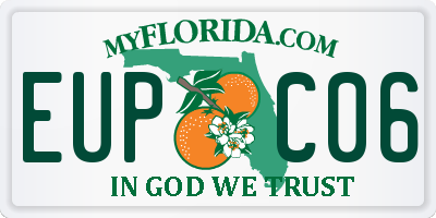 FL license plate EUPC06