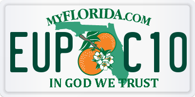 FL license plate EUPC10