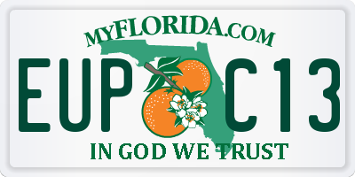 FL license plate EUPC13