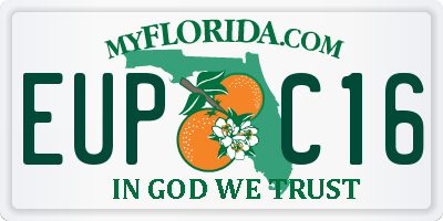 FL license plate EUPC16