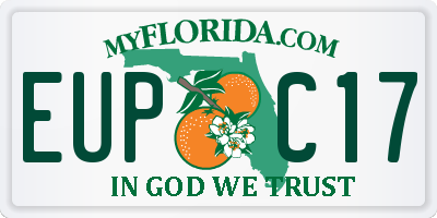 FL license plate EUPC17