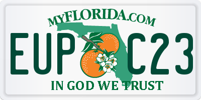 FL license plate EUPC23