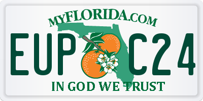 FL license plate EUPC24