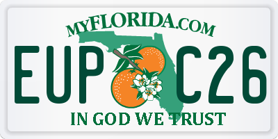 FL license plate EUPC26