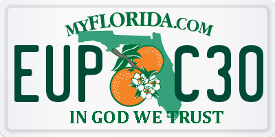 FL license plate EUPC30