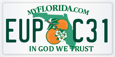 FL license plate EUPC31