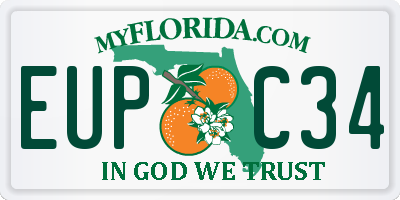 FL license plate EUPC34