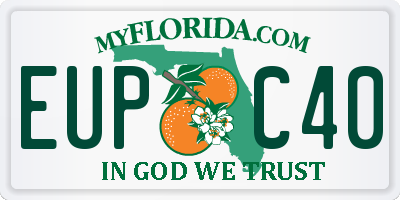 FL license plate EUPC40