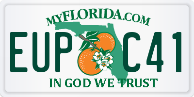 FL license plate EUPC41